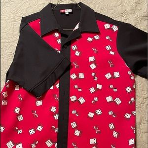 Men’s “Casino style” Short Sleeve Dress Shirt